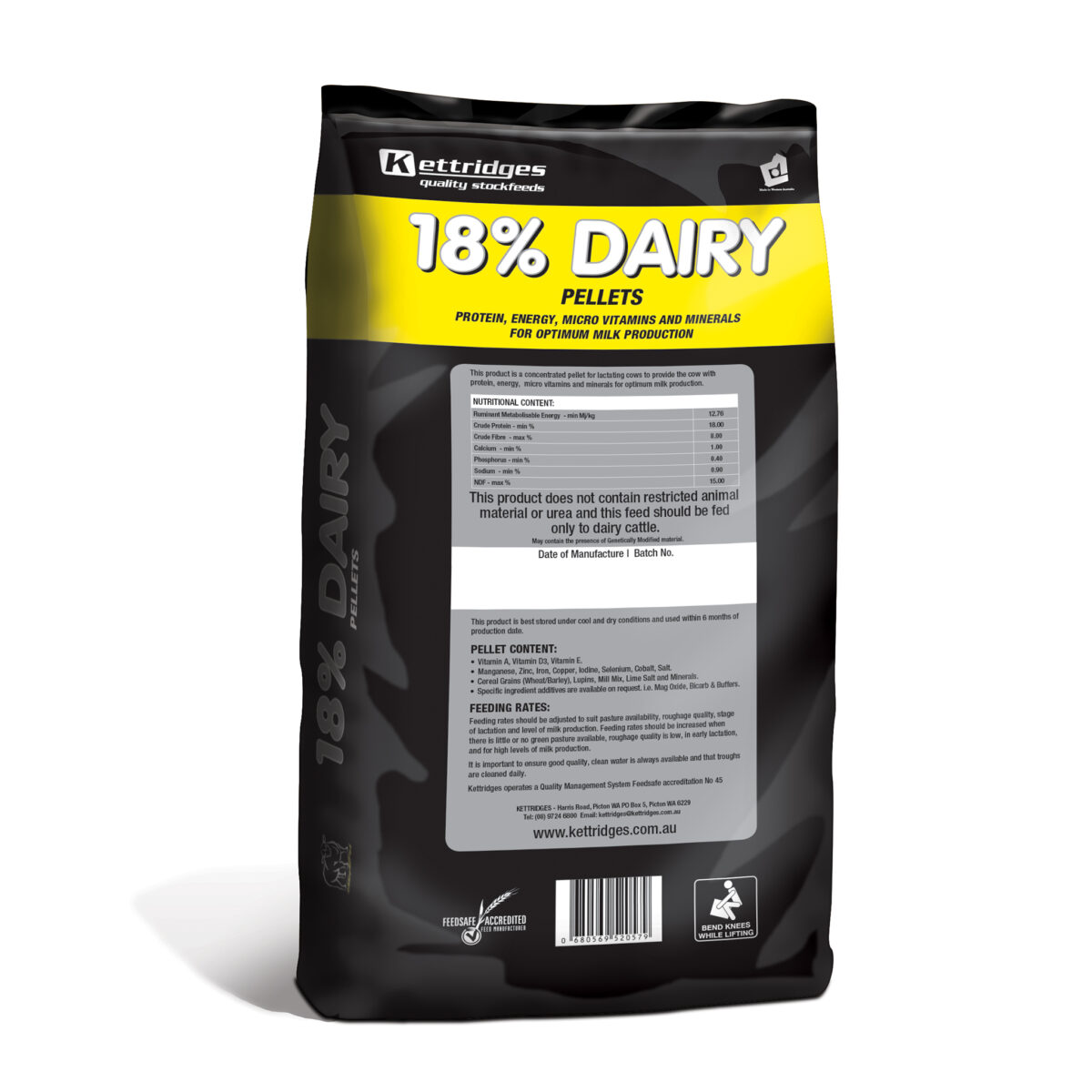 Alternative view of 18% Dairy Pellets