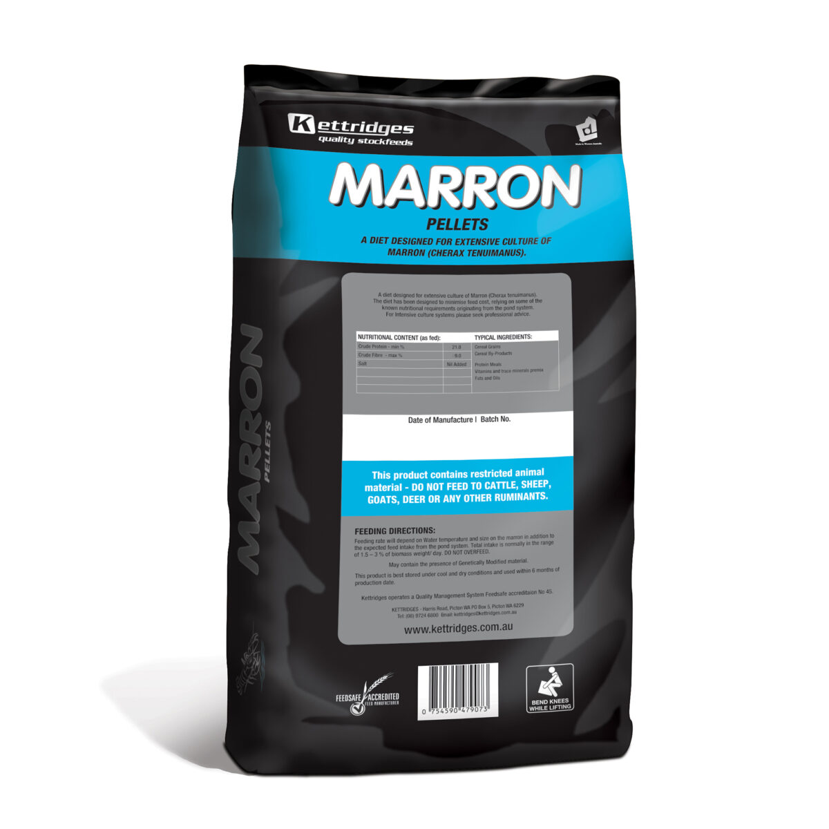 Alternative view of Marron Pellets